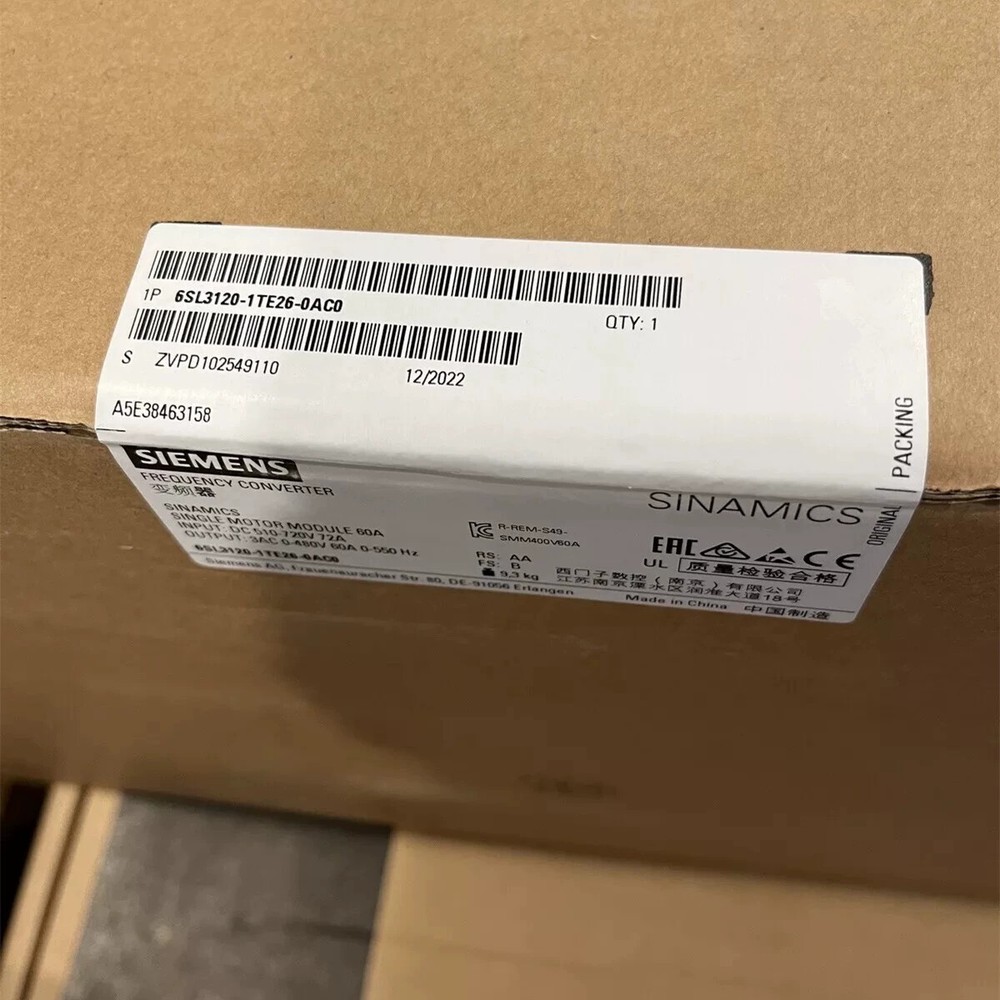 ONE NEW Siemens 6SL3120-1TE26-0AC0 6SL3 120-1TE26-0AC0 S120 60A free ship