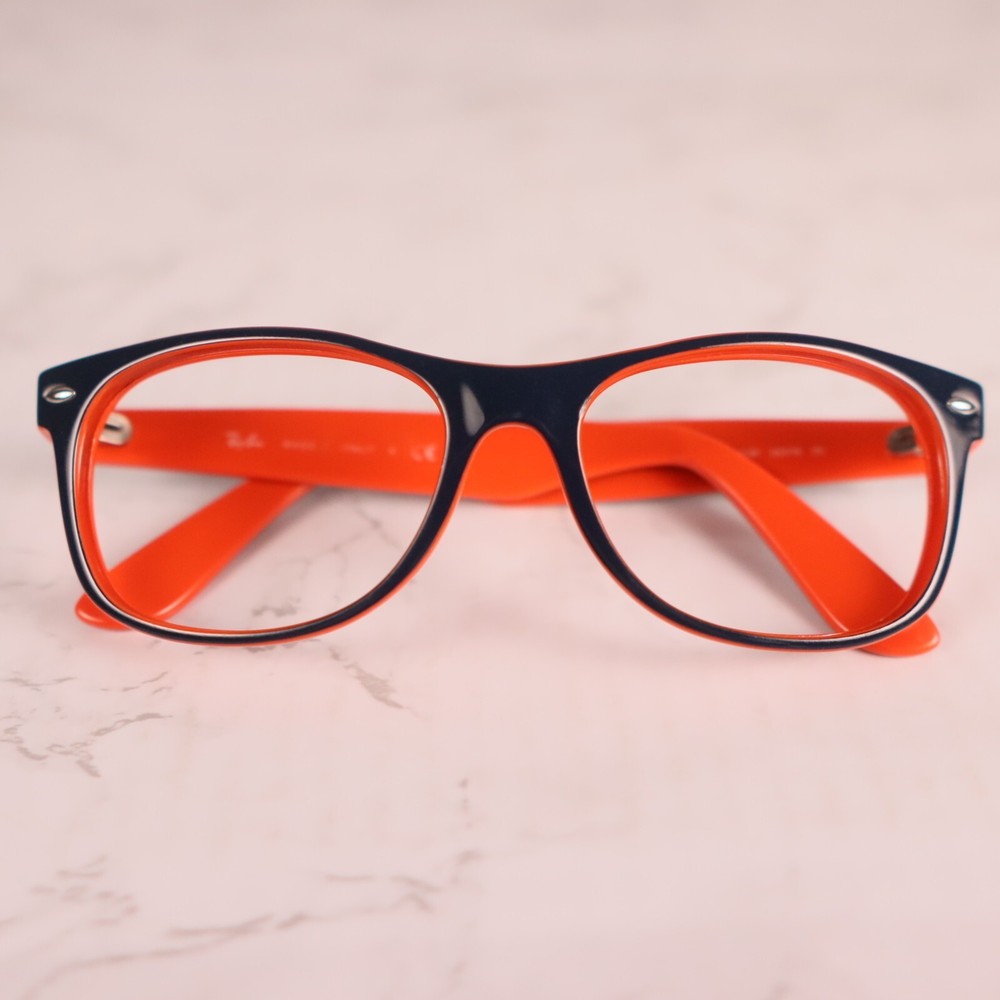 RayBan New Wayfarer Blue Orange 55-18 Sunglasses RB2132 789/3F FRAMES ONLY