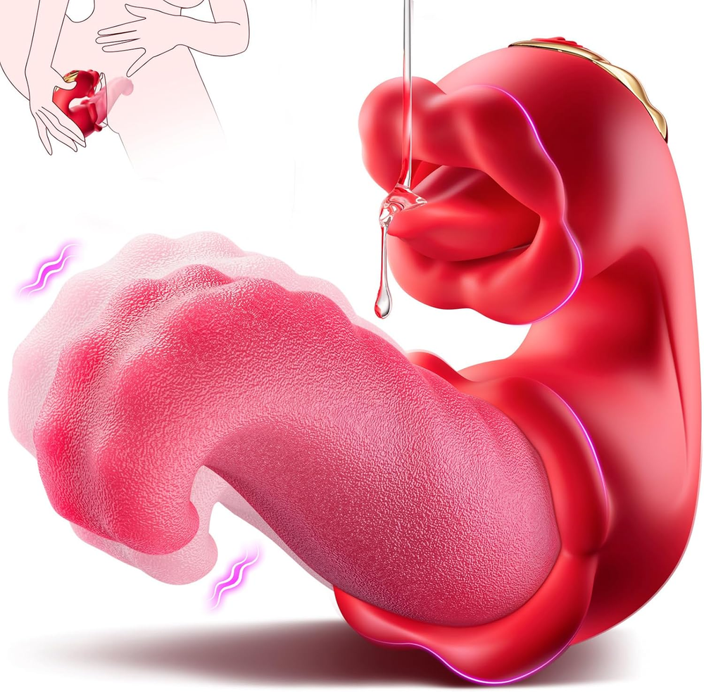 Powerful Tongue Vibrator for Women – 10 Licking & 10 Vibration Modes Clit Stimulator