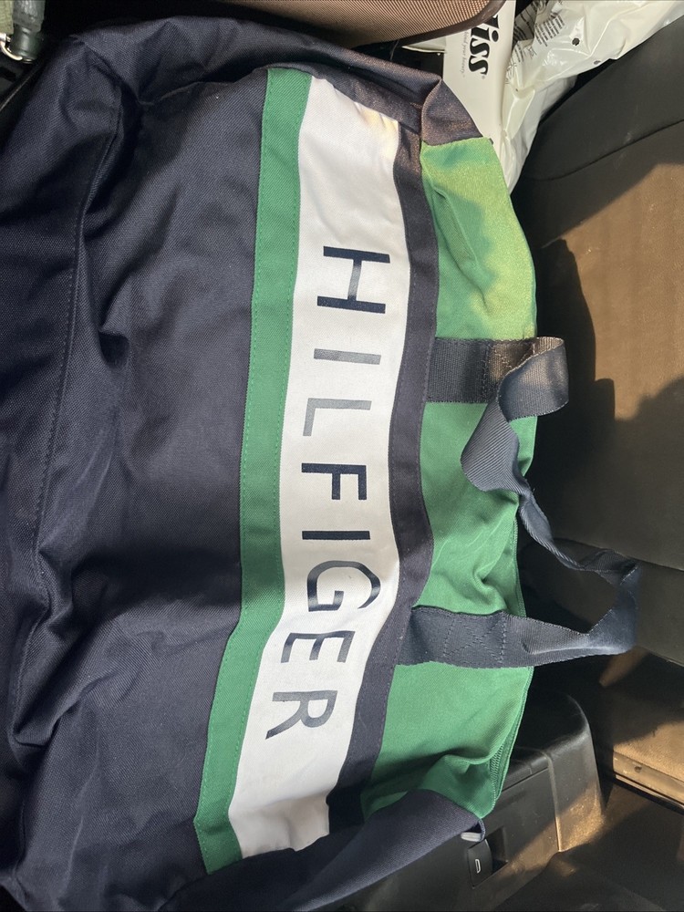 Tommy Hilfiger Blue Green White Duffle Bag for Travel & Gym