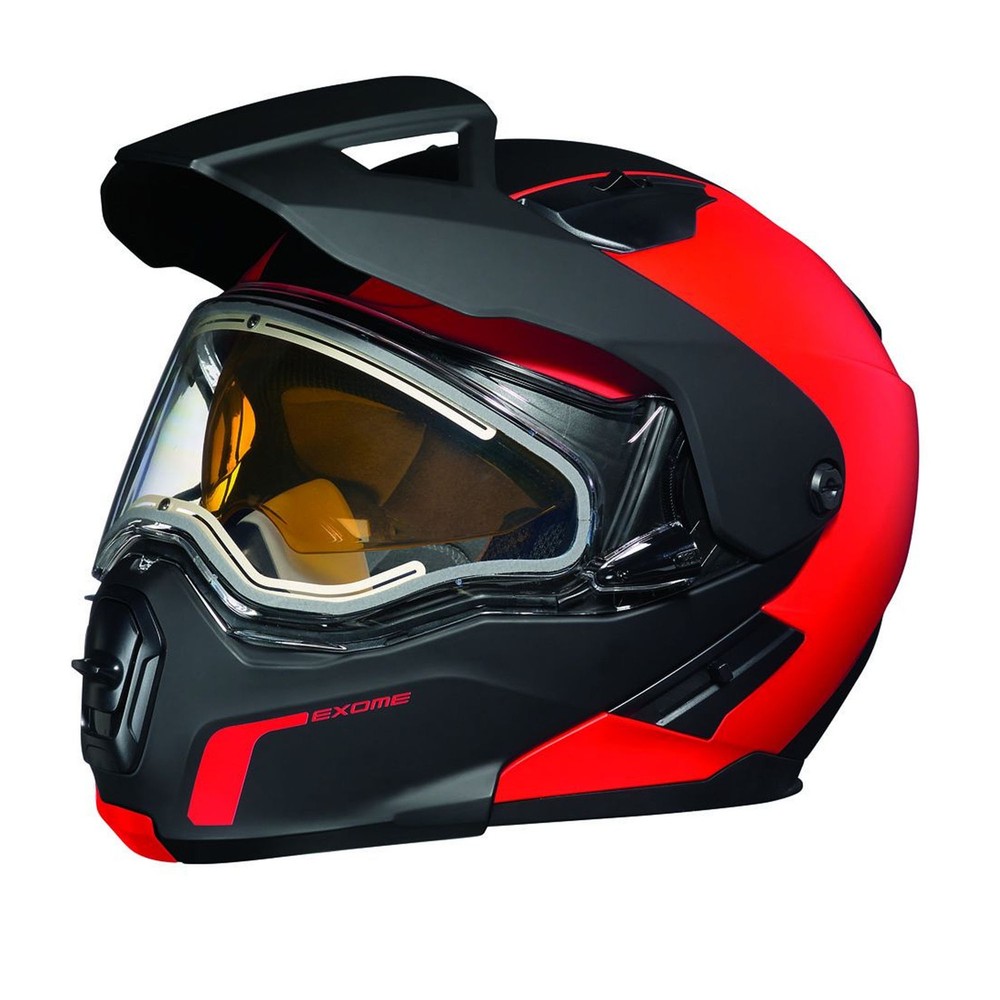 Ski-Doo Exome Sport Snowmobile Helmet with Anti-Fog Visor Quick-Release in Racing Red