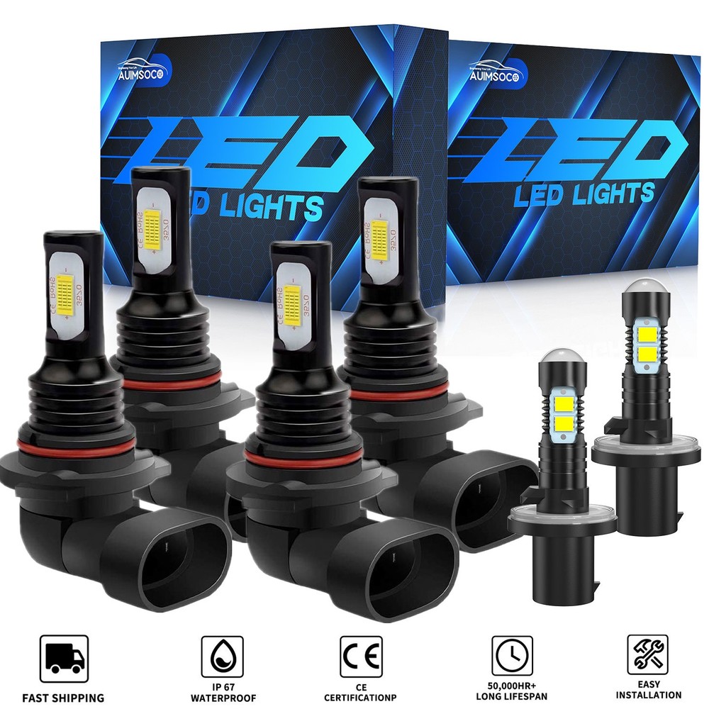 2004-2018 Nissan Titan 6000K LED Headlight & Fog Light Bulb Kit (6 Bulbs)  