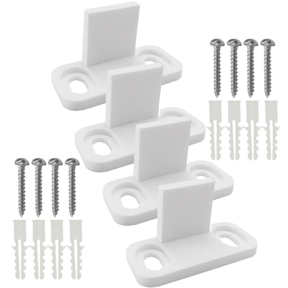 4 Sets Pocket Door Guide Barn Guides for Bottom Swing Stop Floor Sliding