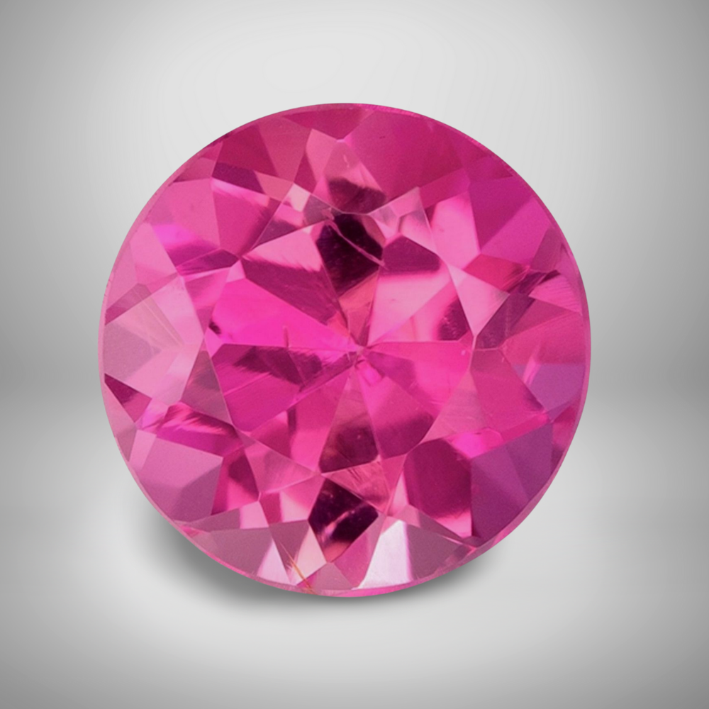 Pink Tourmaline Round Cut Gemstone 5 Cts - 12 mm Lustrous Loose Gem