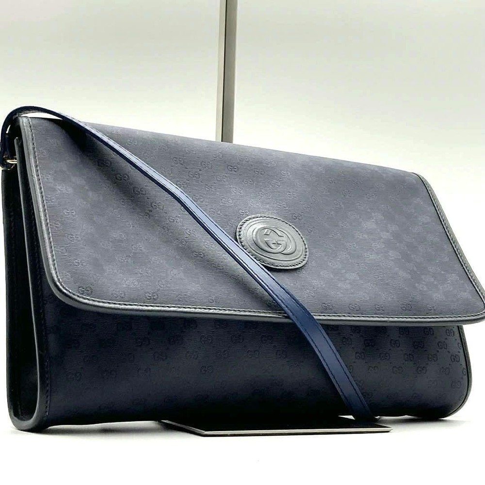 Gucci Micro GG Shoulder Bag 2Way PVC Interlocking Logo Crossbody New  