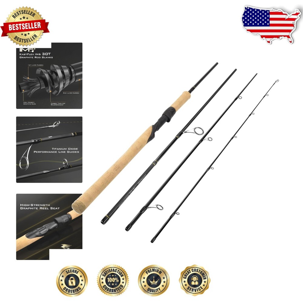 All-in-One Travel Fishing Rods - Valiant Eagle 90 Inch Spinning & Casting Models