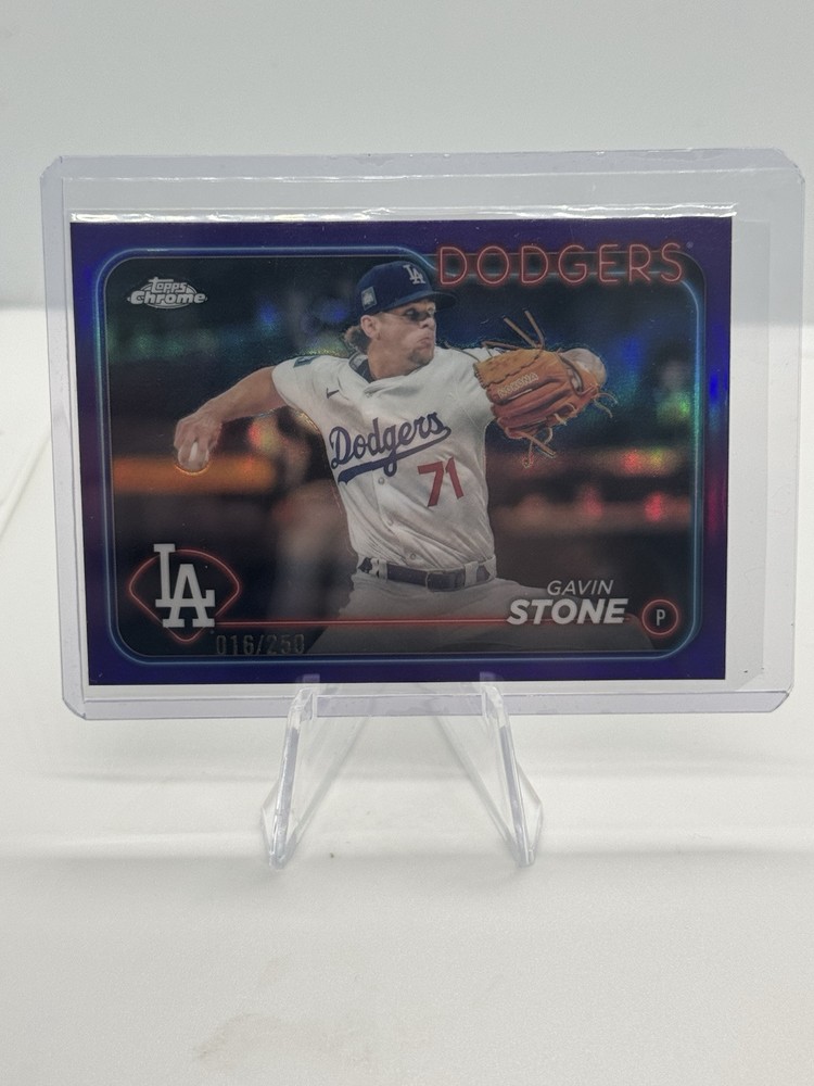 2024 Topps Chrome Gavin Stone Purple Refractor /250 USC75 Rookie  