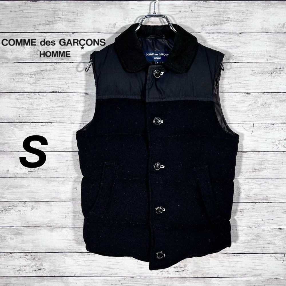 Comme des Garçons Homme Down Vest Black Size S Elegant Lightweight Men