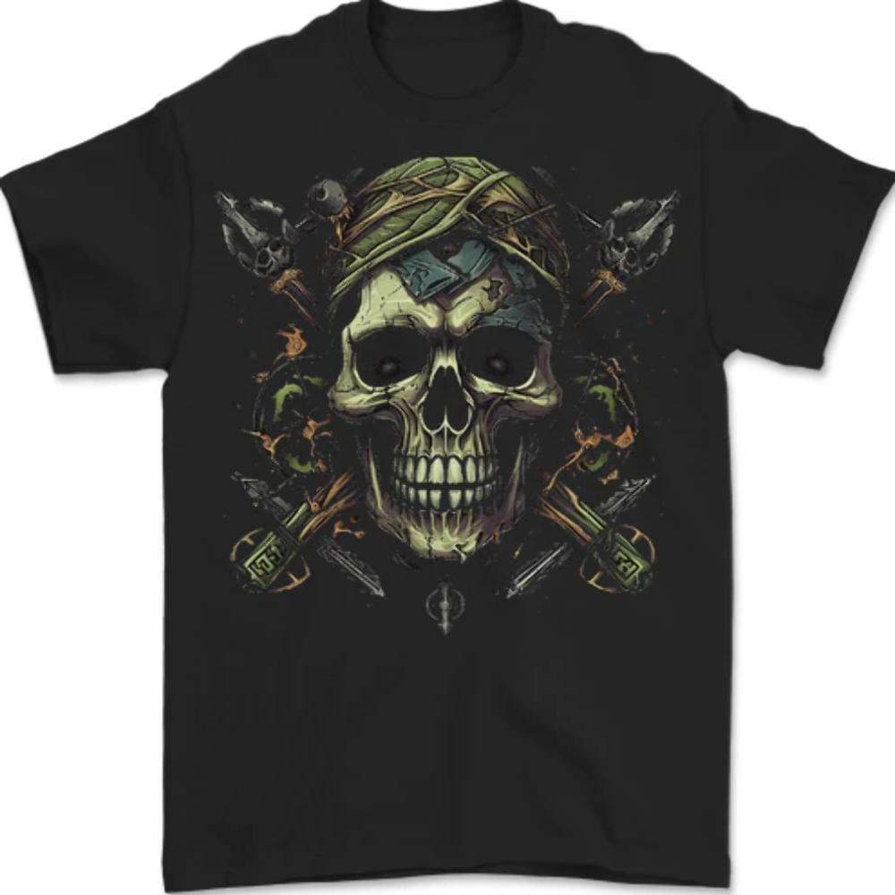 Skull From the Darkness Mens T-Shirt 100% Cotton