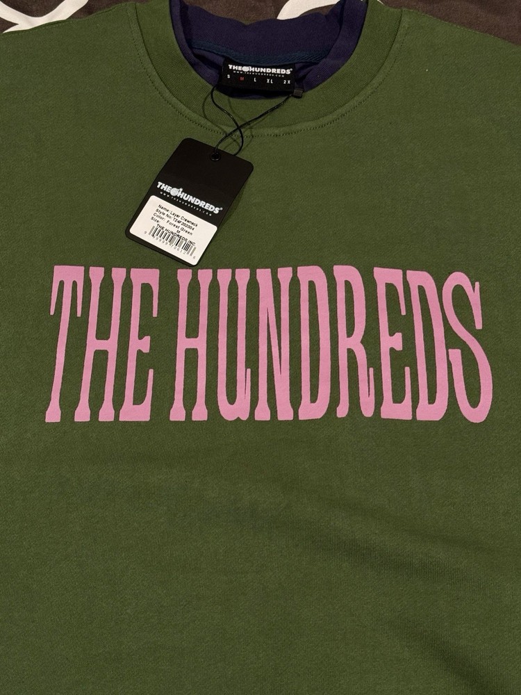 The Hundreds Layered Crewneck Green And Navy - Medium