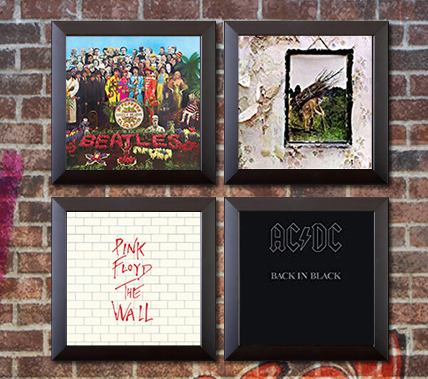 Clearance Sale - Vinyl Record Frames, Set of 4 Frames to Display LPs on the Wall-image