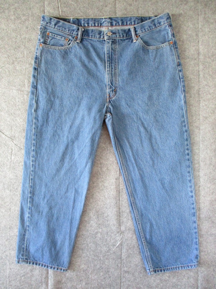 Levis 550 Jeans Mens 42x29 Blue Denim Straight Leg Retro Western Outdoors