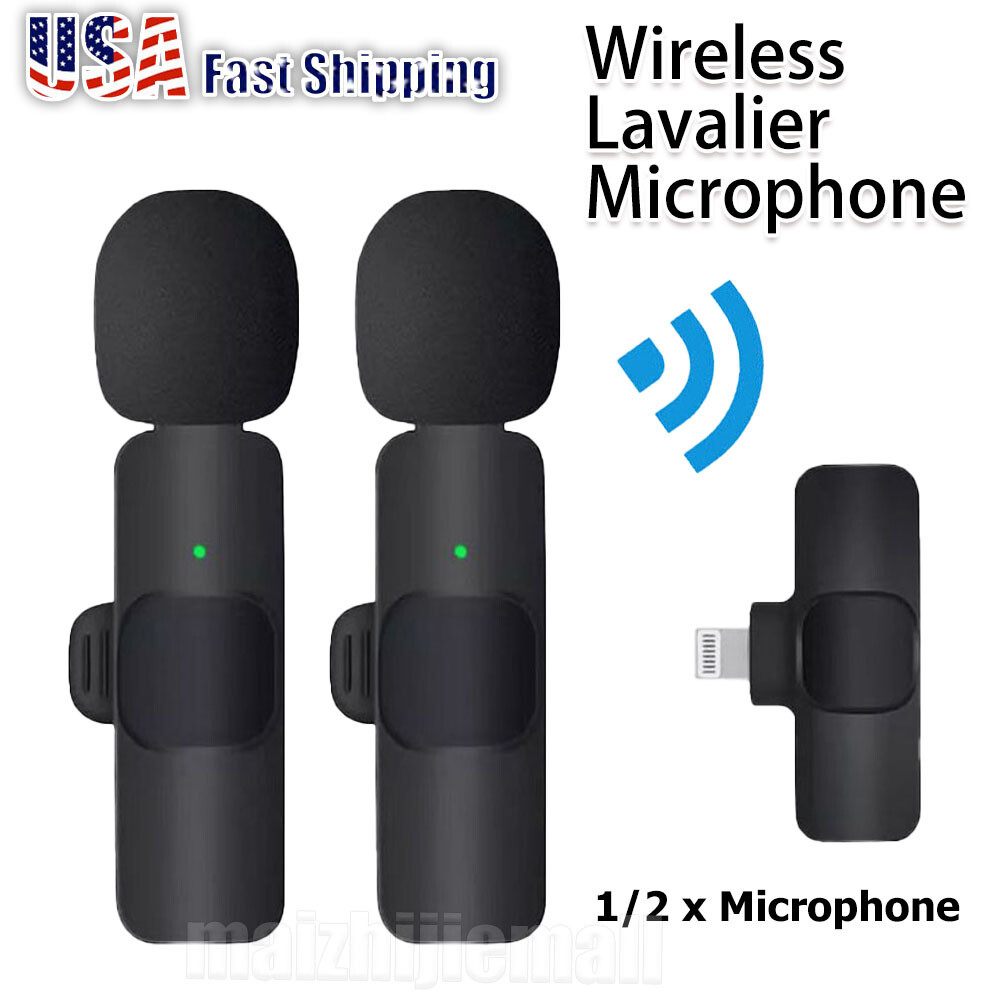 Mini Mic Lavalier Microphone Wireless Audio Video Recording For iPhone iOS