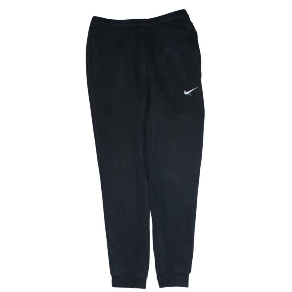 Nike Mens Joggers Black Fleece Elastic Waist Tapered Cuffed Embroidered Swoosh S