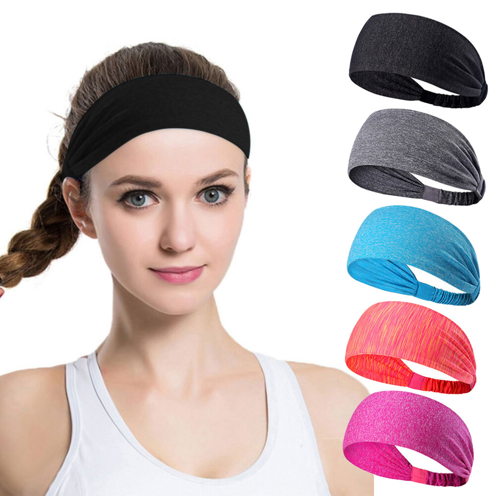 Outdoor Sports Headbands Sweatbands Yoga Running Elastic Hair Wrap for Men Women