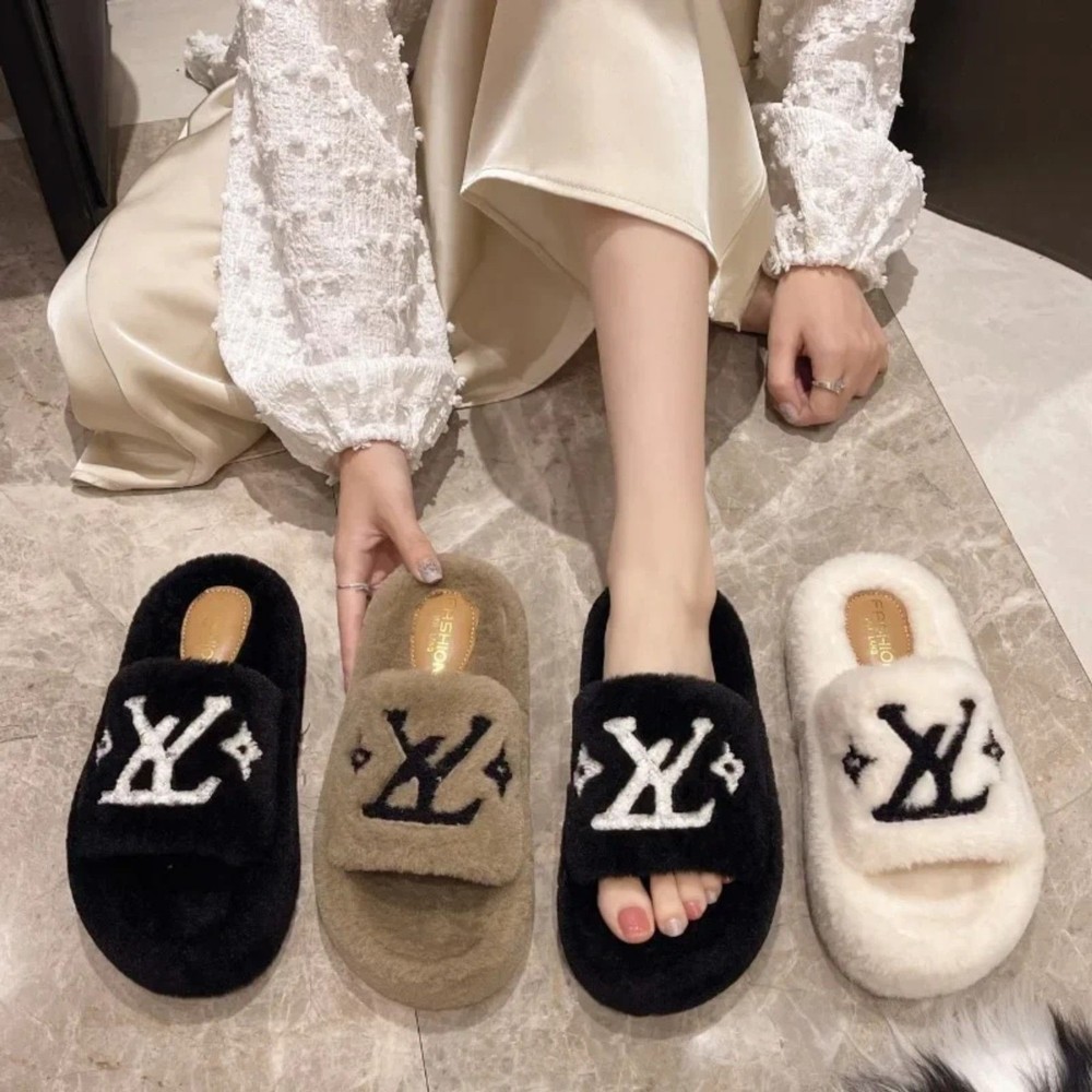 2025 New Popular Women's Slippers Party Plush Summer New Best-Selling Furry Home