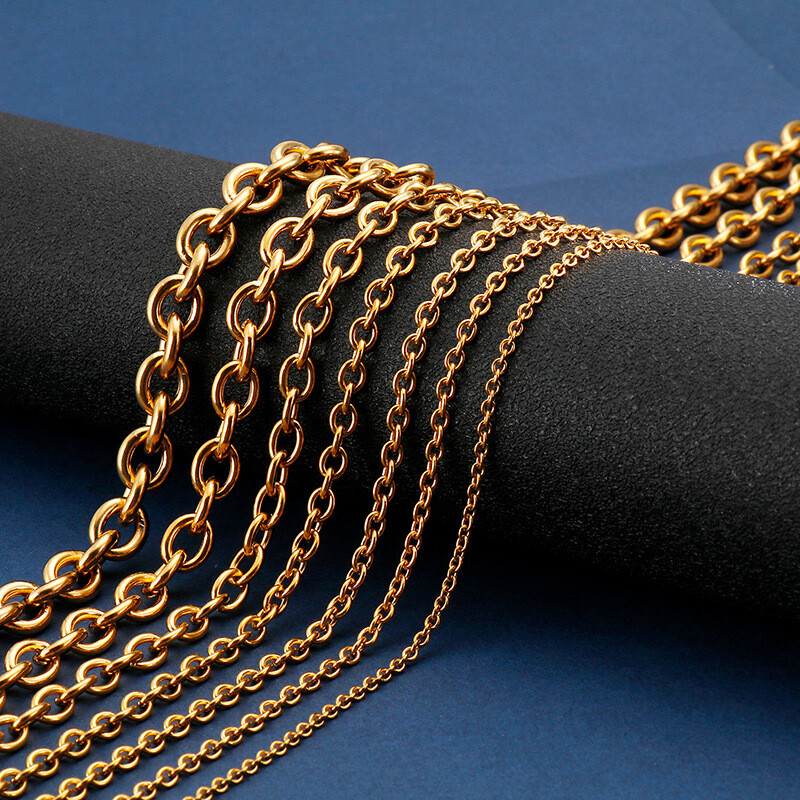 Stainless steel O-chain necklace Titanium steel men's necklace jewelry
