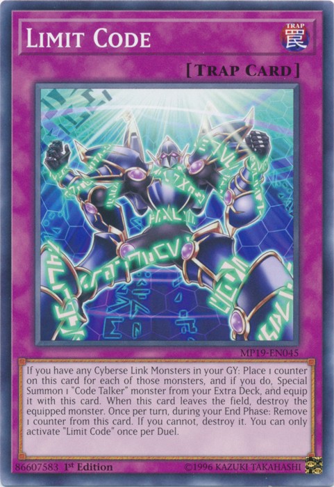 Limit Code MP19-EN045 Common 1st Edition Lightly Played Yugioh Card  