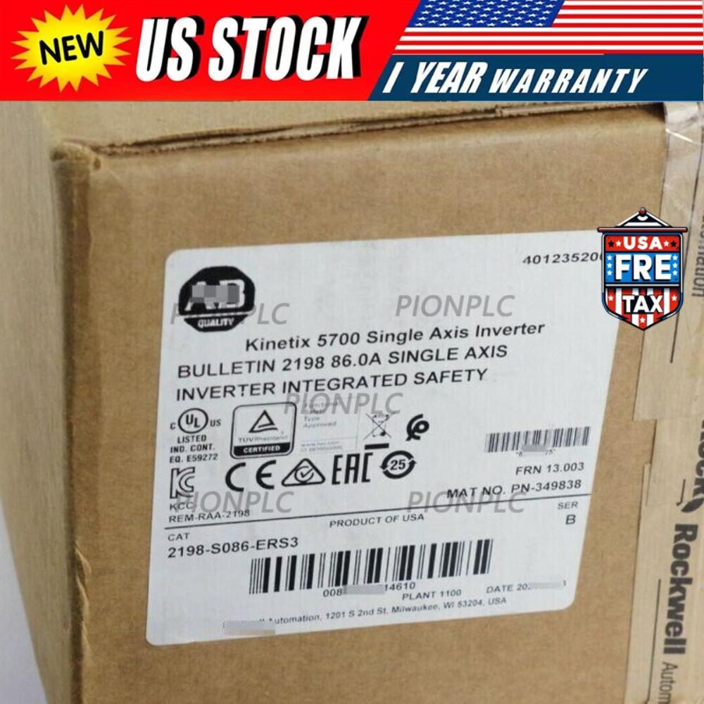 Sealed Allen Bradley 2198-S086-ERS3 Kinetix 5700 Inverter US Free Tax