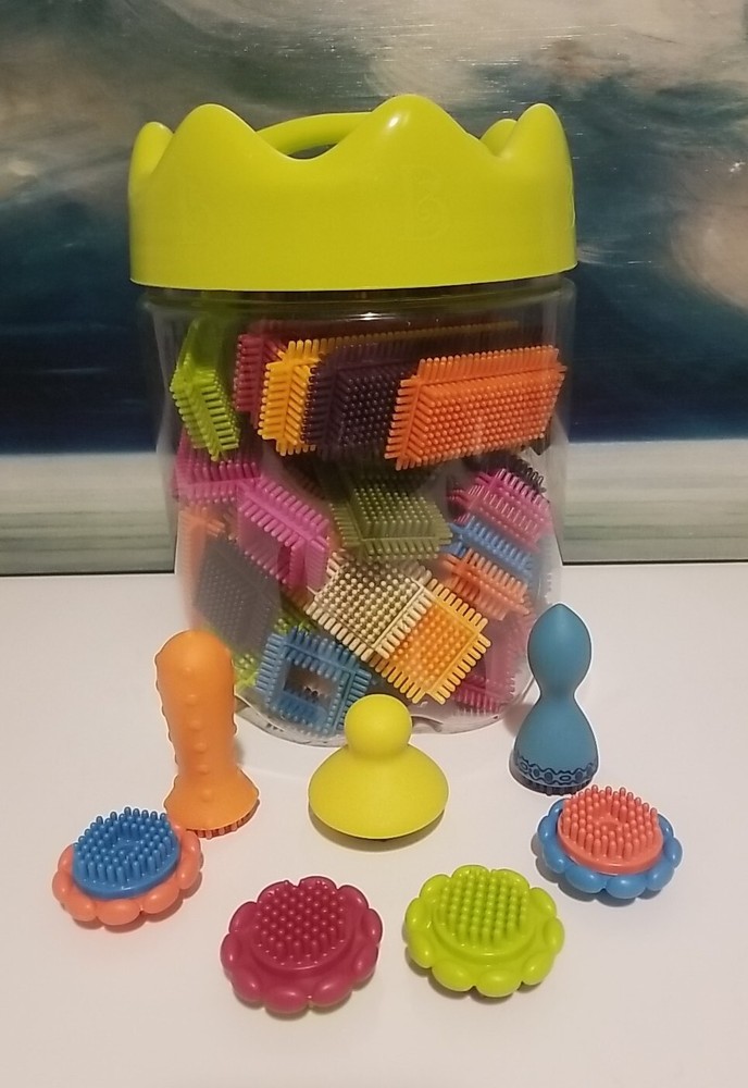 Bristle Blocks Stackadoos - Stackable Buildable Blocks Educational w/container