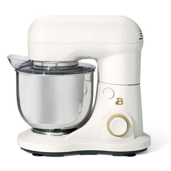 Beautiful 3.5 Qt Stand Mixer, Lightweight & Powerful with Tilt-Head, White Icing