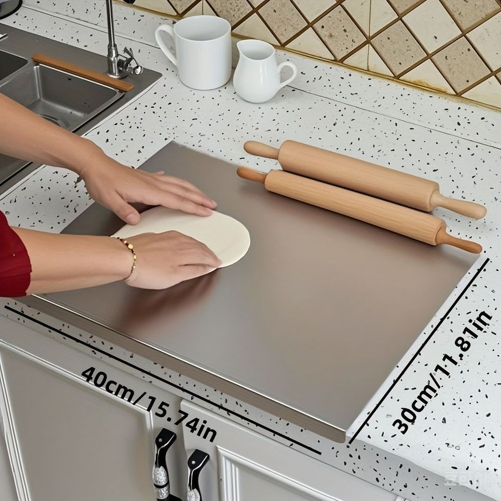 Stainless Steel Cutting Board with Lip Over Sink Large Chopping Meat Fruits