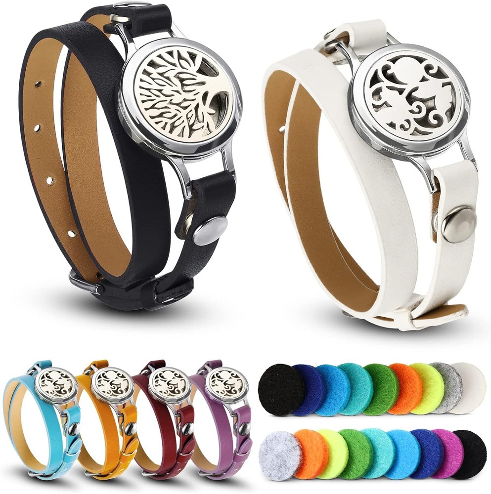 Bonuci 2-Pack Aromatherapy Essential Oil Diffuser Bracelet for Women Mothers Day Gift
