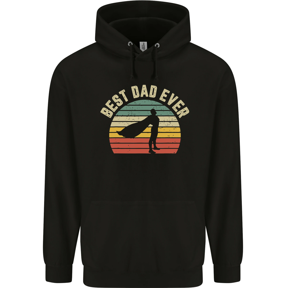Best Dad Ever Superhero Funny Fathers Day Mens Hoodie