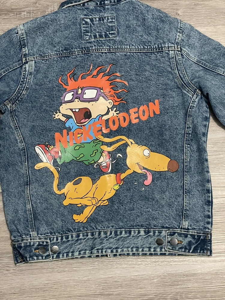 Members Only X Nickelodeon Denim Jacket Size M Rugrats Chuckie Finster-image