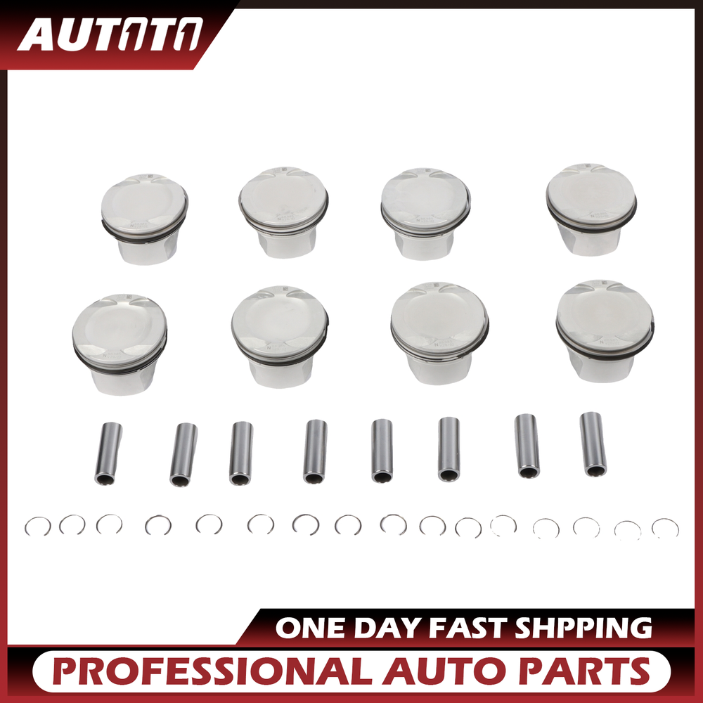 8x Pistons Rings Set Φ89mm For BMW 550ix 750i X5 X6 F10 F15 F16 N63N N63TU 4.4L