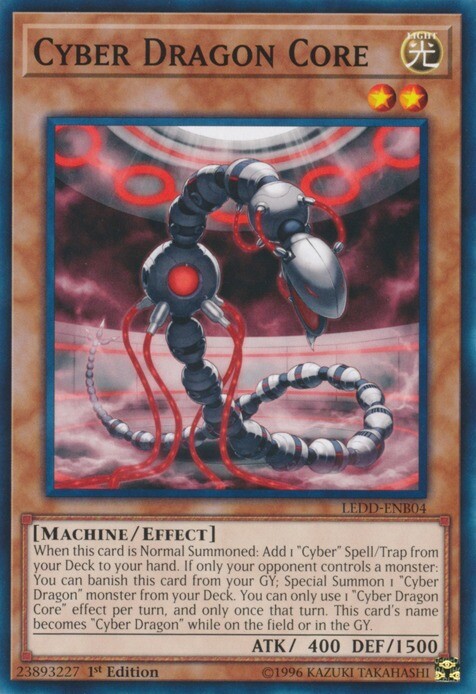 Cyber Dragon Core LEDD-ENB04 Common 1st Edition LP YuGiOh Legendary Duelists