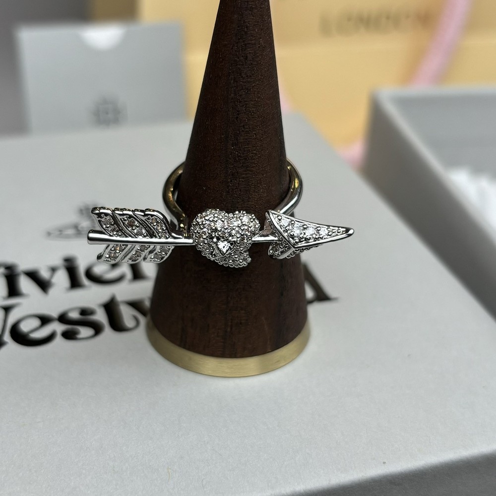 Vivienne Westwood Orb Saturn Cupid’s Arrow Ring Size 7 Includes Full Packaging
