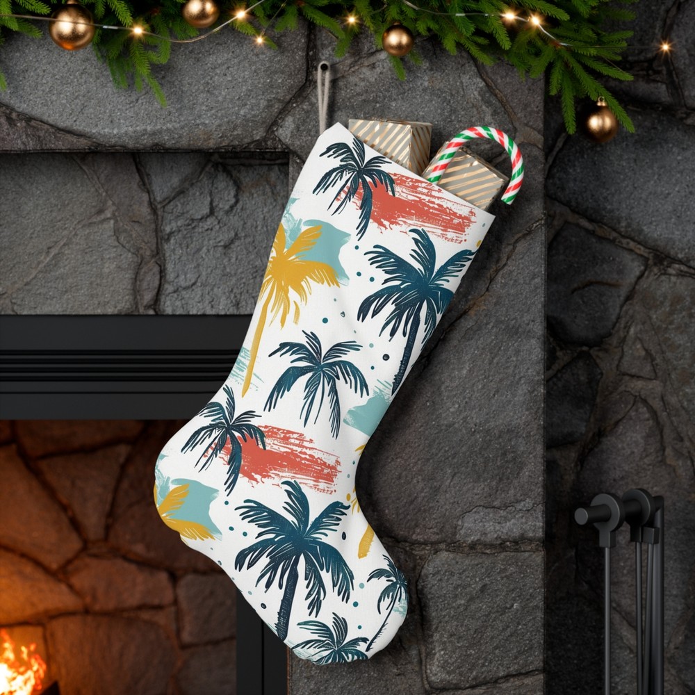 Palm tree Christmas Stocking tropical Christmas stocking