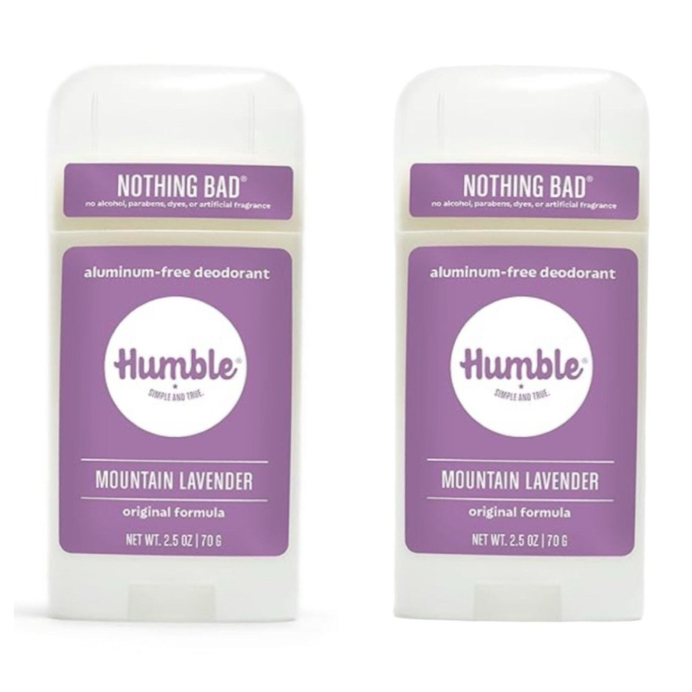 Humble Lot Of 2 Natural Mountain Lavender Aluminum Free Deodorant Lot of 2