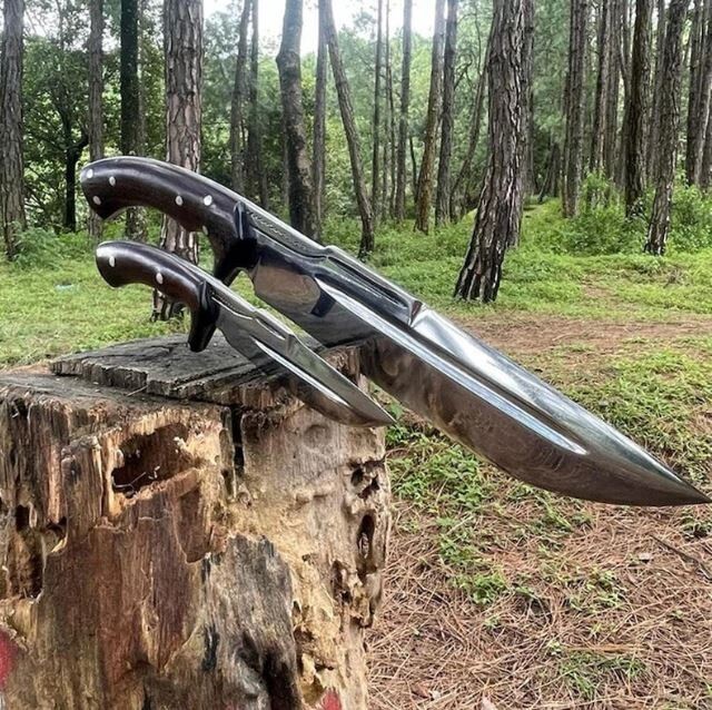 Custom Handmade Carbon Steel Blade Survival Machete Knife| Hunting Knife Camping