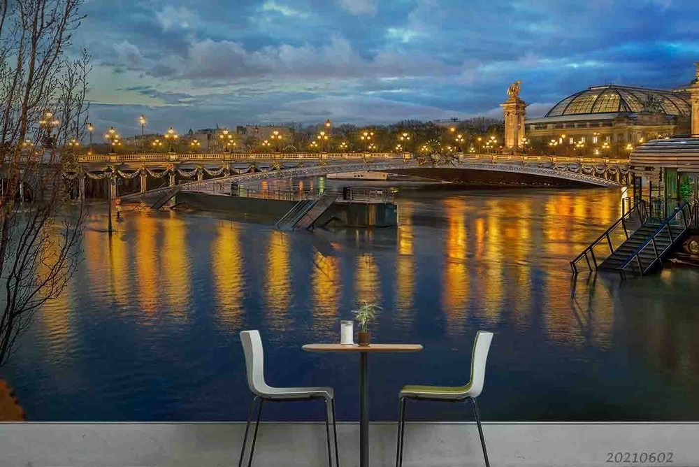 3D City Night View Wall Murals Wallpaper Murals Wall Sticker