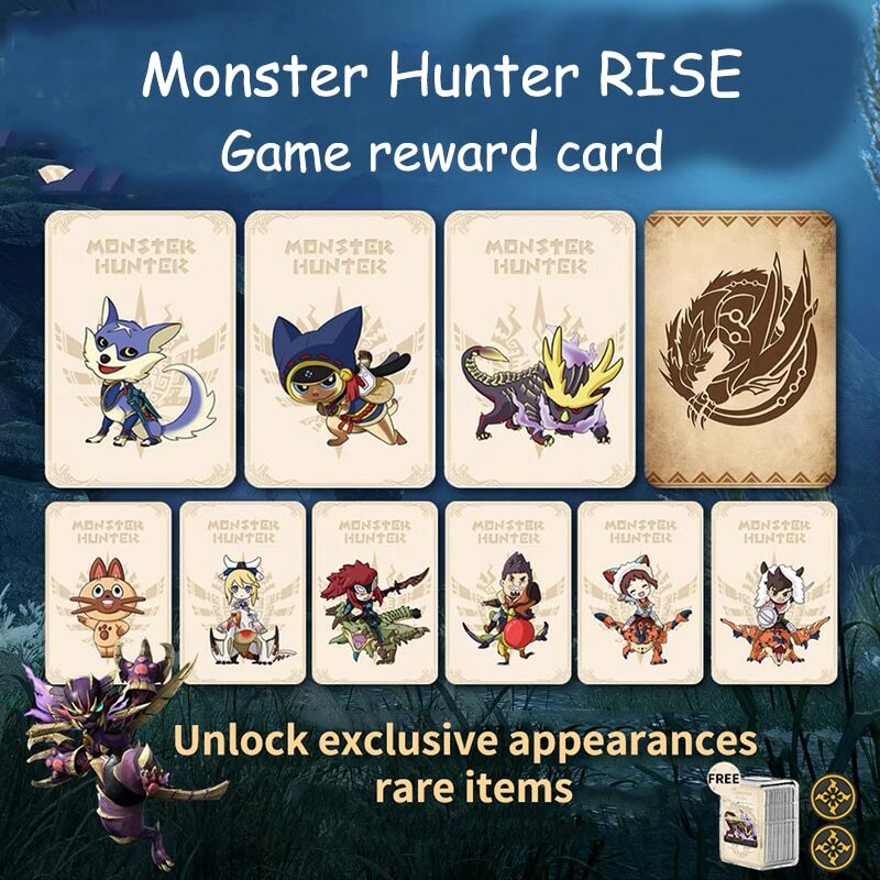 For Nintendo Switch Monster Hunter Rise amiibo Card Resent Tiger Dragon Ailu Cat