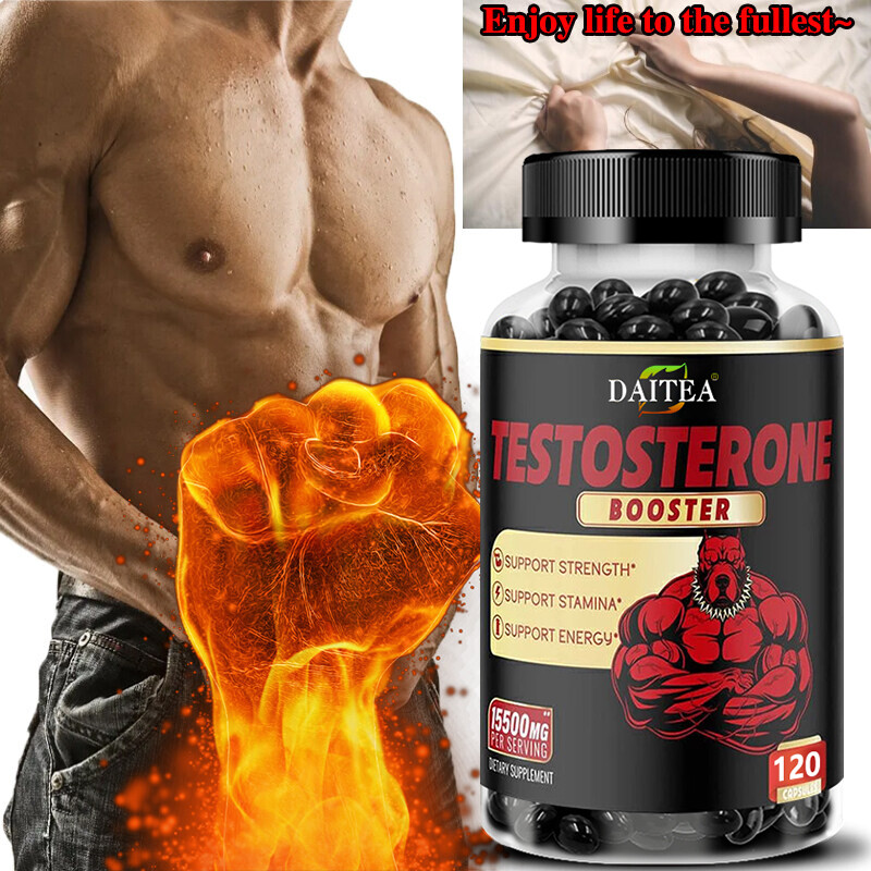 Testosterone Booster for Men, Male Enhancement Pills, Energy, Libido 120Capsules