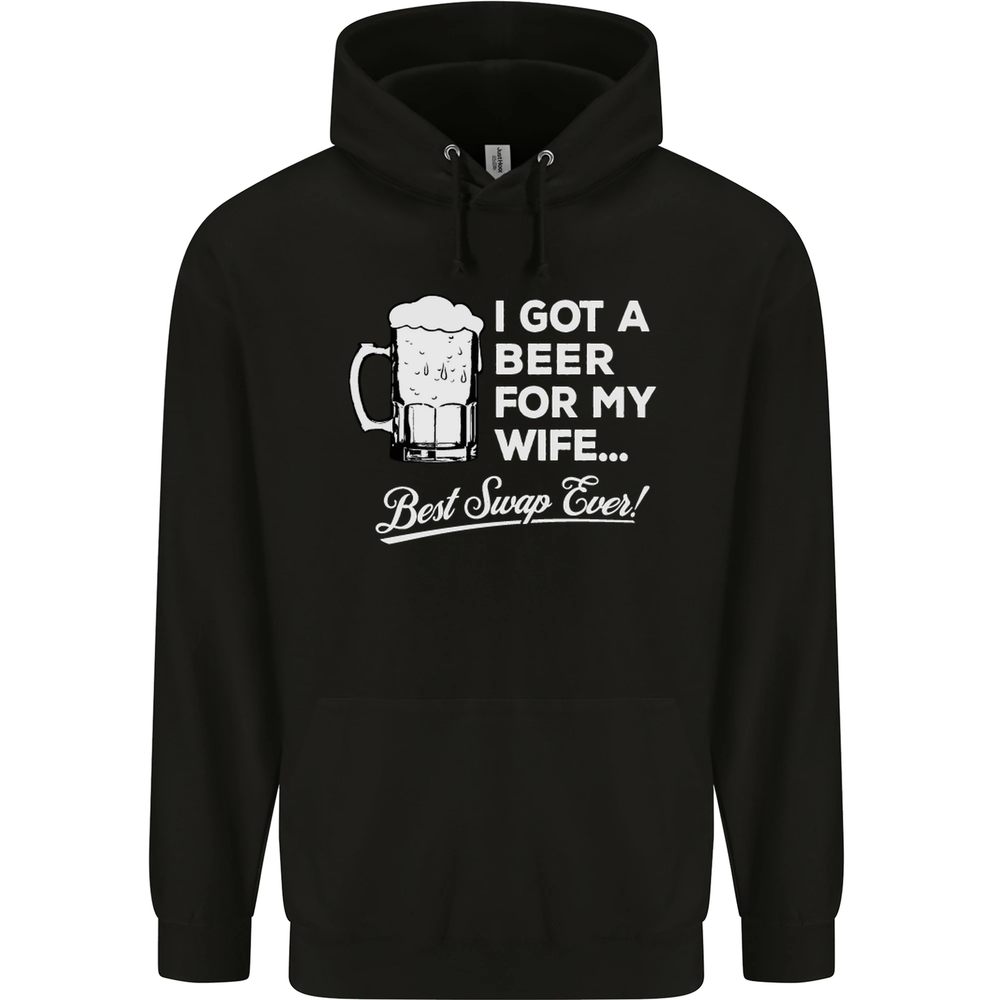 A Beer for My Wife Funny Alcohol BBQ Mens 80% Cotton Hoodie