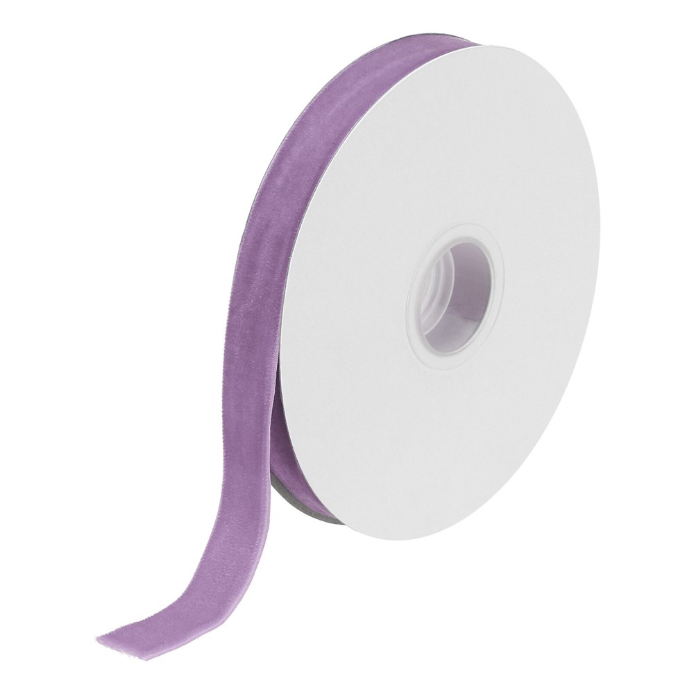 Velvet Ribbon 5/8 Inch x 10 Yard Single Face Spool Silky Velvet Fabric Purple
