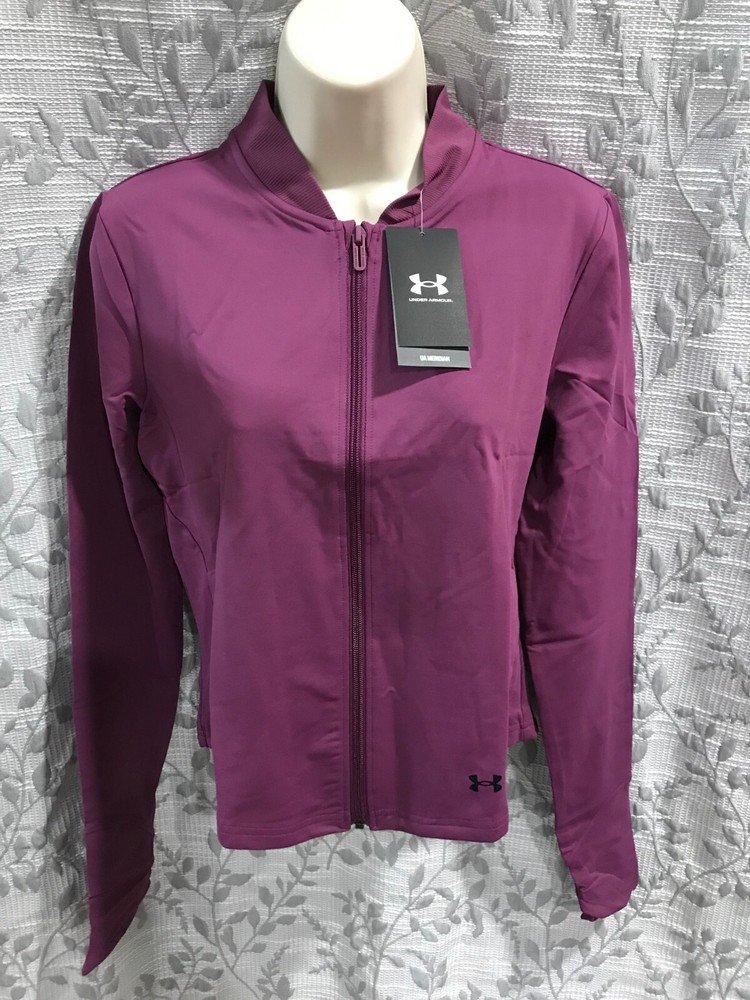 Under Armour Women's Size M Purple Full-Zip Meridian Bomber Jacket $80 NWT