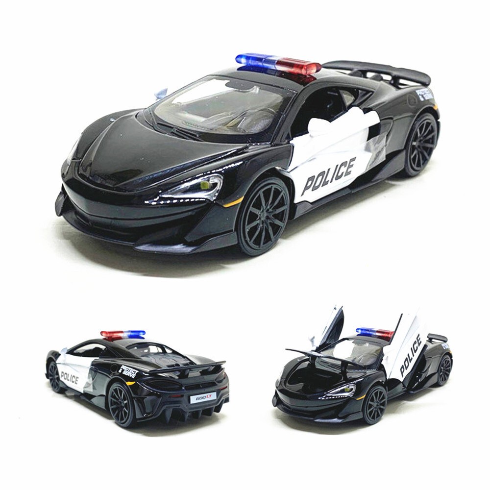 1/32 Model Diecast Car Pull Back Vehicle Toy With Light & Sound Effect A