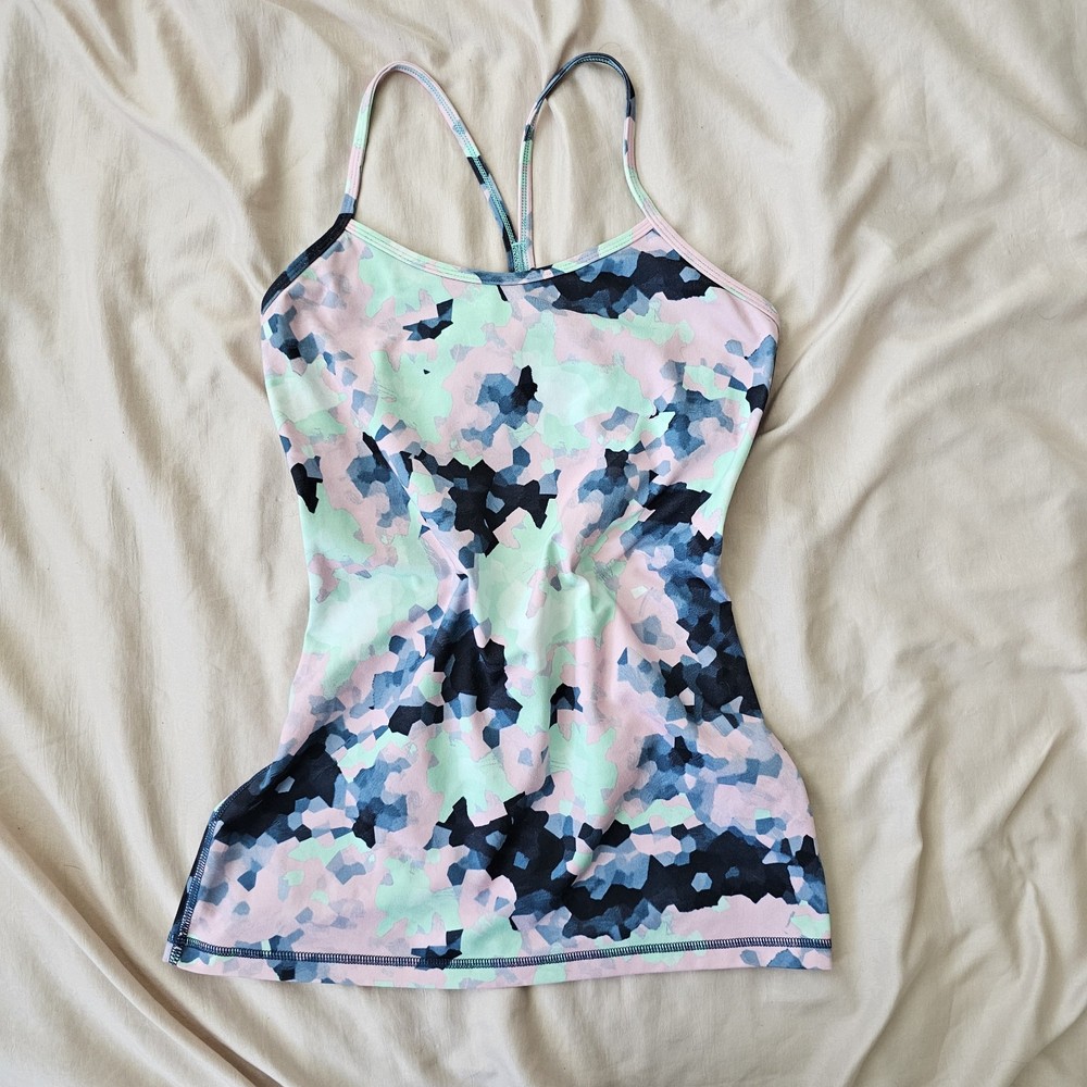 Spaghetti Strap Lululemon Camouflage Print Tank Top 6