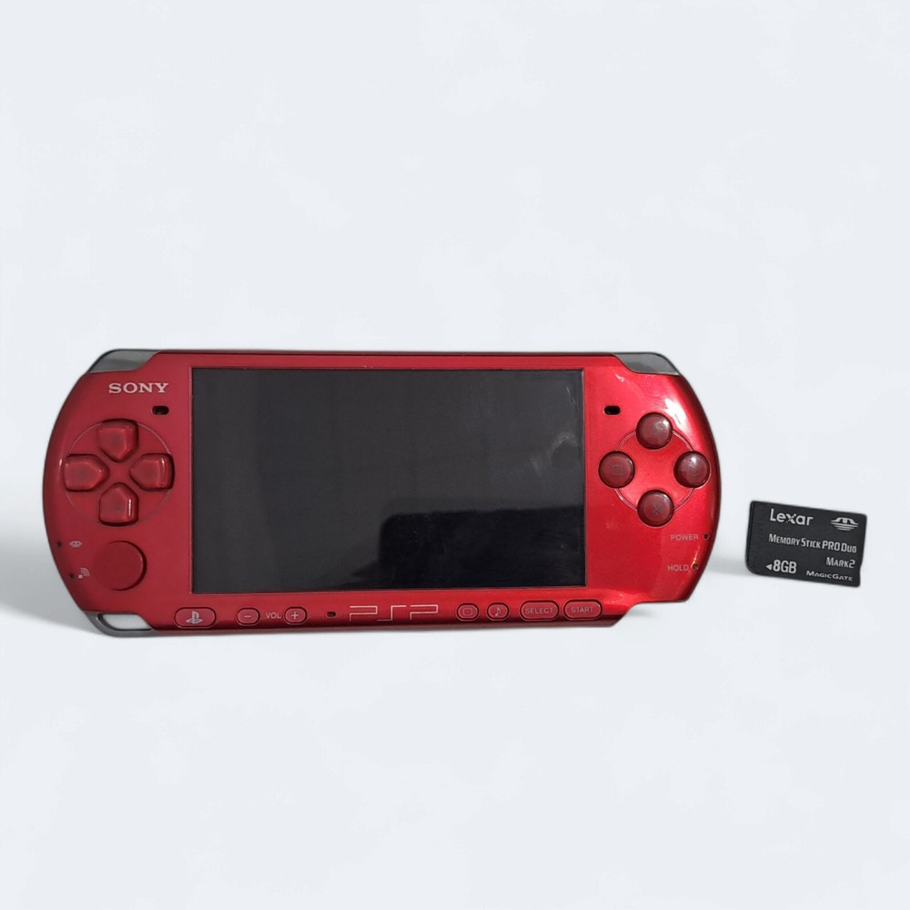 Sony PSP-3004 Radiant Red With 8GB SD Card Handheld Console