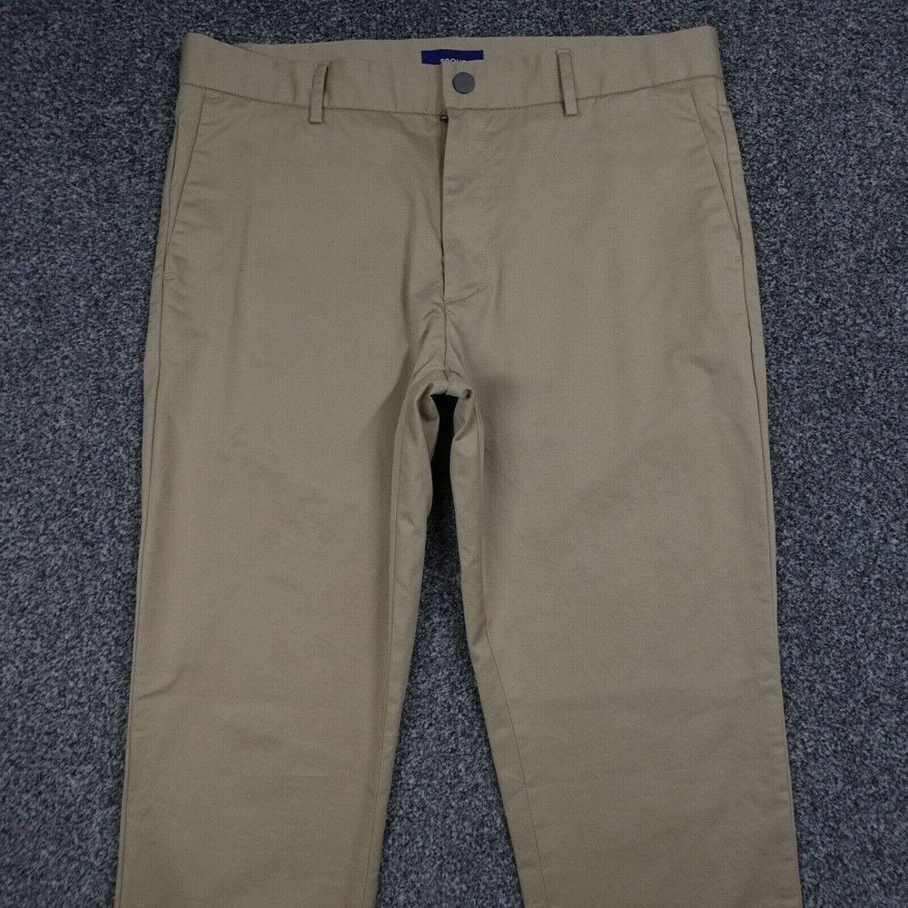 Spoke Chino Trousers Size 34 34x31 Mens Tan Build B Cotton Beige