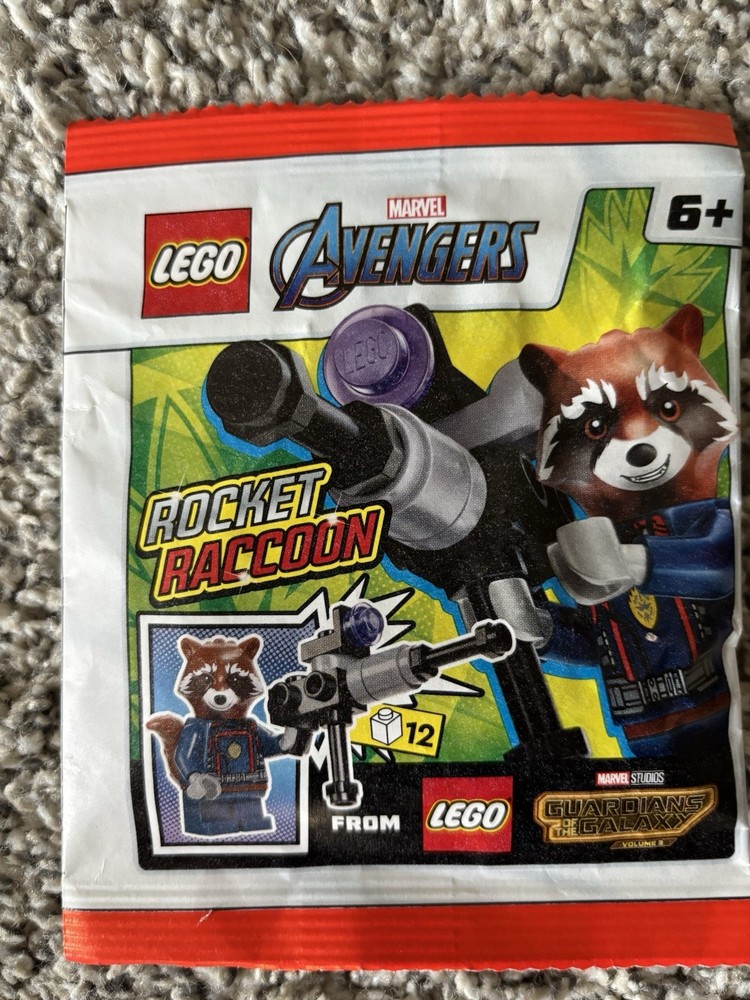 Lego Marvel Rocket minifigure Sealed