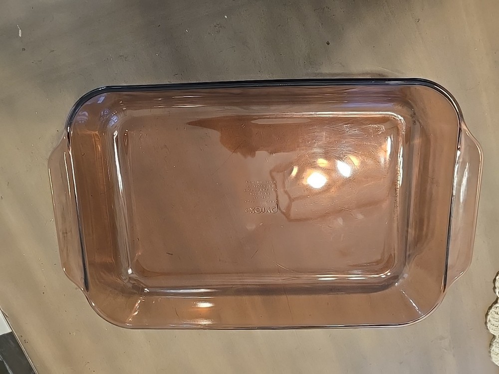 Vintage Pyrex #233-R Cranberry Glass Baking Pan Casserole Dish 13”x 9”x 2” 3QT