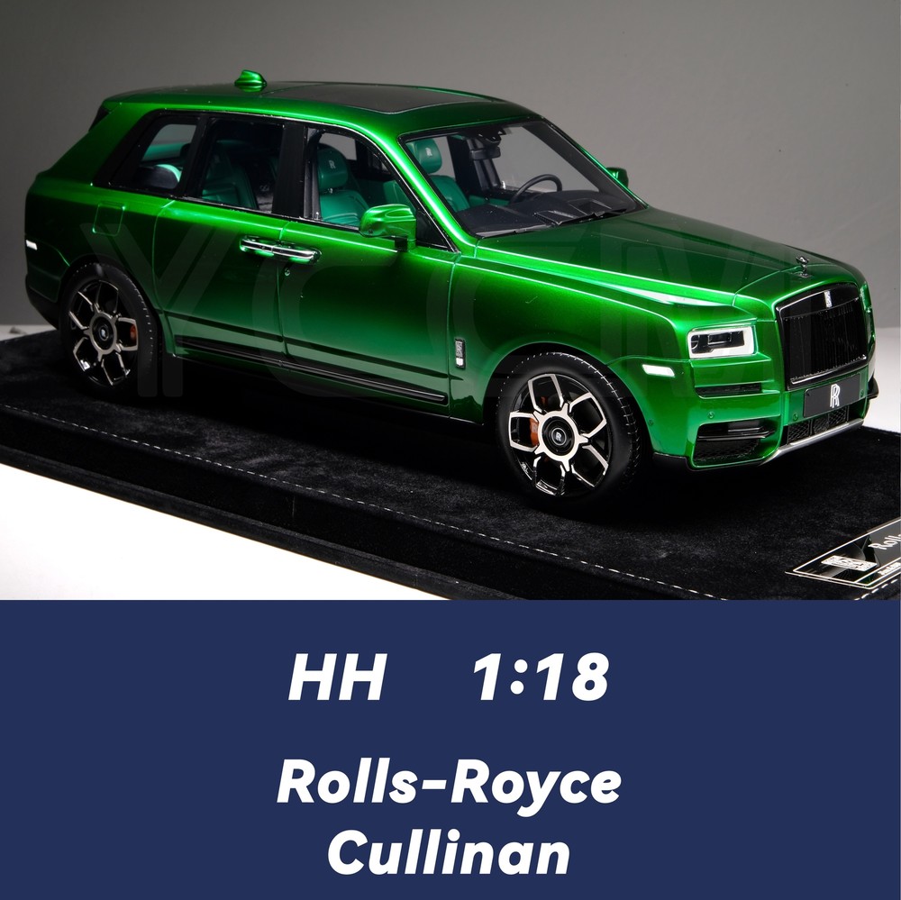 New HH 1:18 Scale Rolls-Royce Cullinan BB Green Resin Car Model Collection Gift