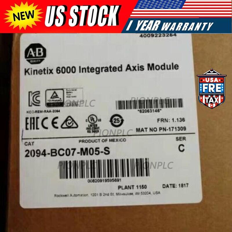 New AB  Kinetix 6000 Integrated Axis Module 2094-BC07-M05-S US Free Tax