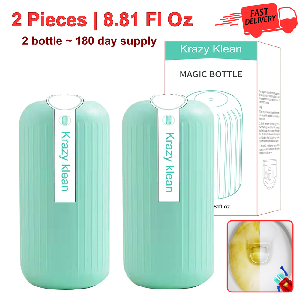 2Pcs Krazy Klean Toilet Cleaner - 180 Days Deep Cleaning & Freshness